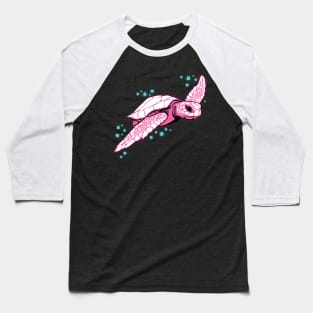 Pink Sea Turtle Baseball T-Shirt